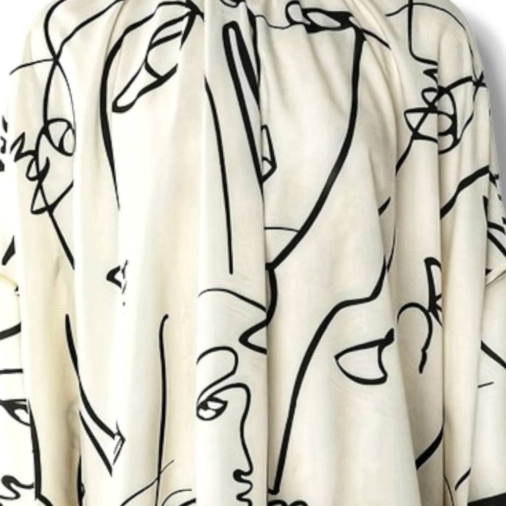 Abstract Face Print Women's Top - Picture 5 of 14